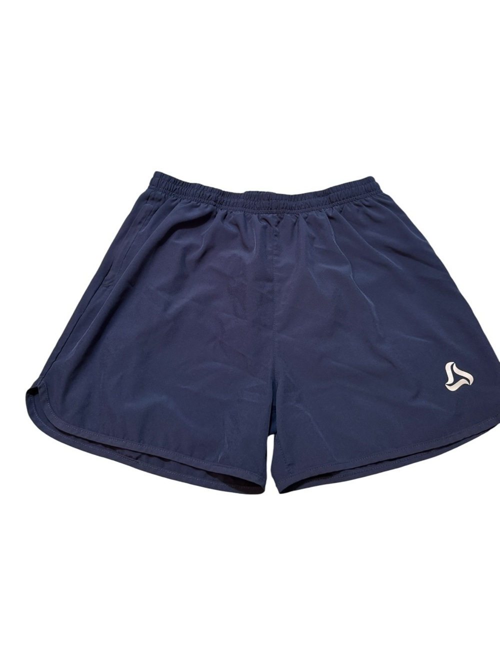 Men's Silk World Lined Athletic Shorts Drawstring Size XL Navy